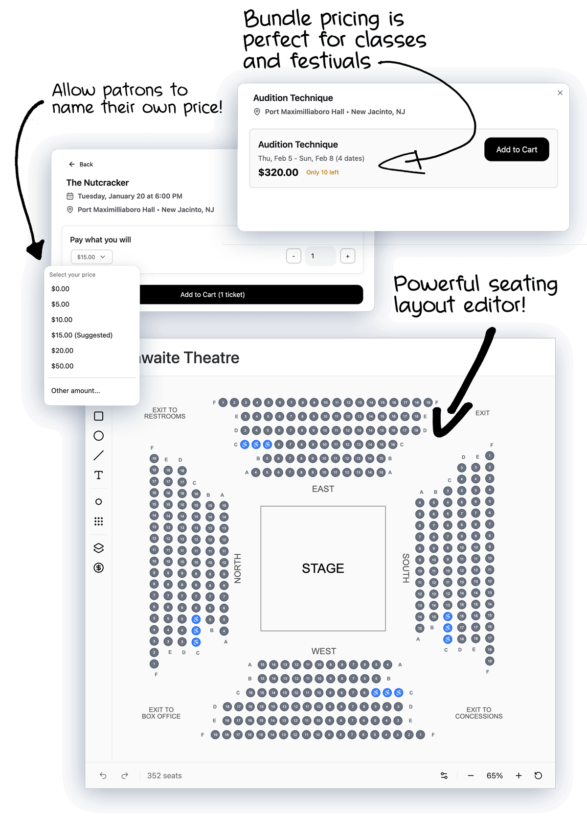 Built for how theaters actually work.